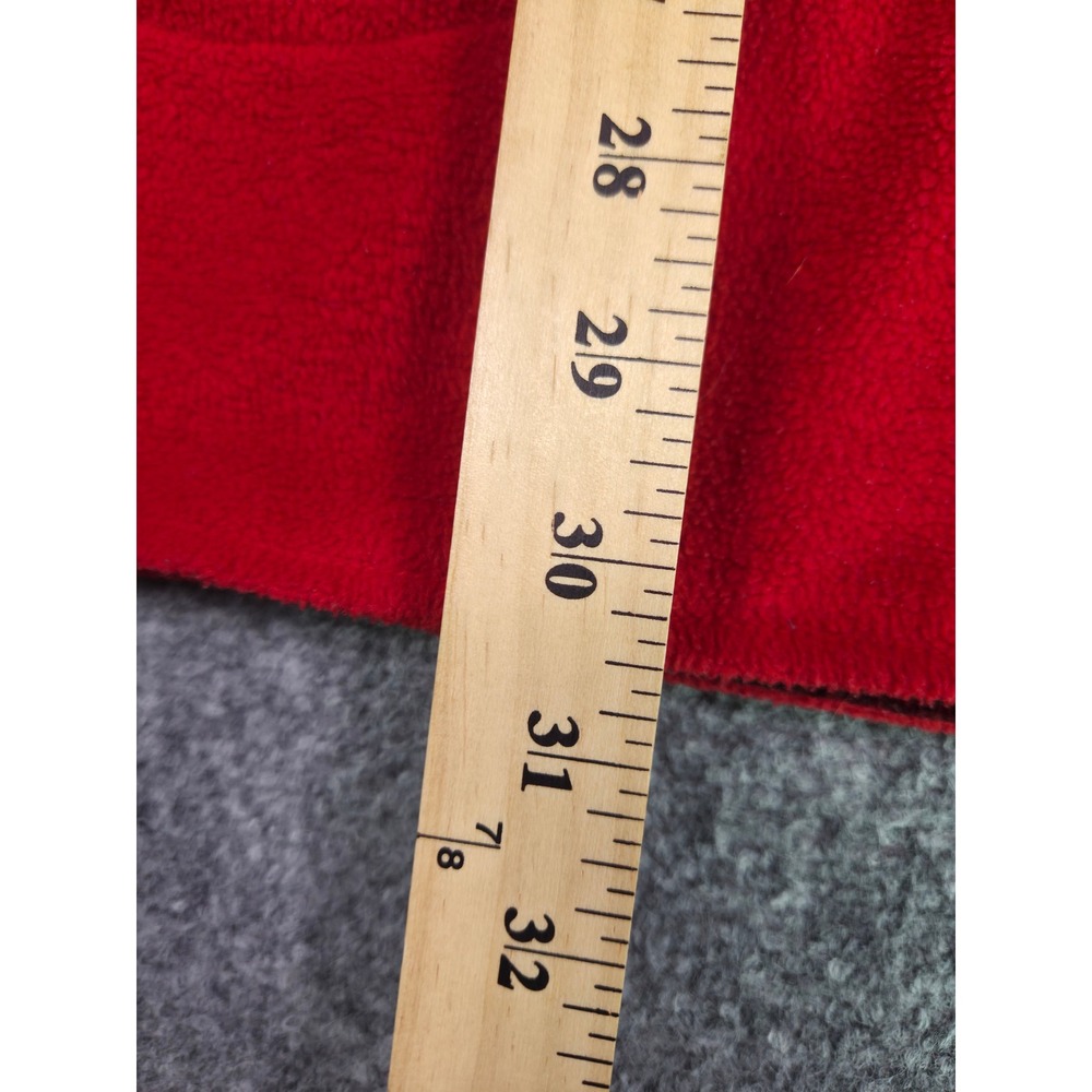 Vintage Marlboro Unlimited Fleece Pullover Mens XL Red Quarter Zip Plaid Trim - Picture 4 of 10